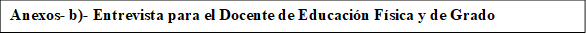 Anexos- b)- Entrevista para el Docente de Educación Física y de Grado