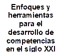 Enfoques y herramientas para el desarrollo de competencias en el siglo XXI